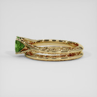 1.32 Ct. Yellowish Green Sapphire Ring, 14K Yellow Gold 4