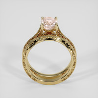 2.04 Ct. Peach Sapphire Ring, 14K Yellow Gold 3