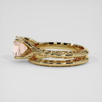 2.04 Ct. Peach Sapphire Ring, 14K Yellow Gold 4