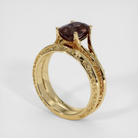 2.10 Ct. Pinkish Brown Sapphire Ring, 14K Yellow Gold 2