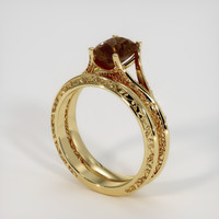 1.44 Ct. Brown Sapphire Ring, 14K Yellow Gold 2