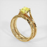 1.60 Ct. Yellow Sapphire Ring, 14K Yellow Gold 2