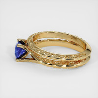 0.69 Ct. Sapphire Ring, 18K Yellow Gold 4