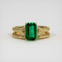2.77 Ct. Emerald Ring, 18K Yellow Gold 1