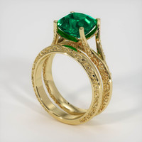 2.62 Ct. Emerald Ring, 18K Yellow Gold 2