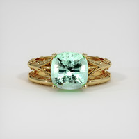 2.18 Ct. Emerald Ring, 18K Yellow Gold 1