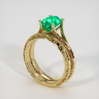 1.48 Ct. Emerald Ring, 18K Yellow Gold 2