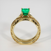 1.19 Ct. Emerald Ring, 18K Yellow Gold 3