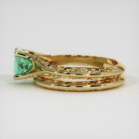 0.77 Ct. Emerald Ring, 18K Yellow Gold 4