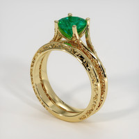 1.16 Ct. Emerald Ring, 18K Yellow Gold 2