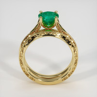 1.16 Ct. Emerald Ring, 18K Yellow Gold 3