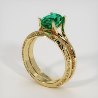 1.46 Ct. Emerald Ring, 18K Yellow Gold 2