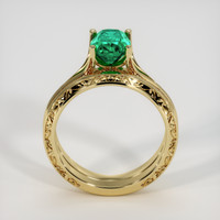1.46 Ct. Emerald Ring, 18K Yellow Gold 3