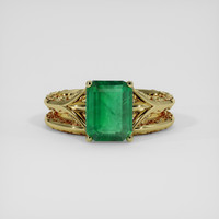 2.35 Ct. Emerald Ring, 18K Yellow Gold 1