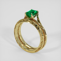 1.52 Ct. Emerald Ring, 18K Yellow Gold 2