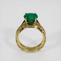 4.00 Ct. Emerald Ring, 18K Yellow Gold 3