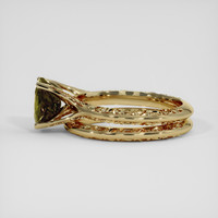 1.97 Ct. Greenish Brown Demantoid Garnet Ring, 18K Yellow Gold 4