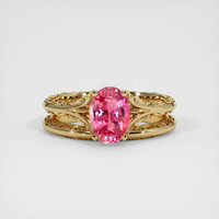 2.10 Ct. Sapphire Ring, 18K Yellow Gold 1