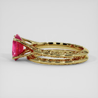 3.05 Ct. Pinkish Red Ruby Ring, 18K Yellow Gold 4