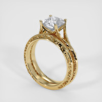 2.29 Ct. White Sapphire Ring, 18K Yellow Gold 2
