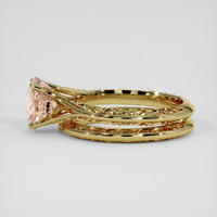 1.84 Ct. Peach Sapphire Ring, 18K Yellow Gold 4