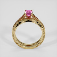 1.08 Ct. Pink Sapphire Ring, 18K Yellow Gold 3
