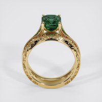 2.56 Ct. Green Sapphire Ring, 18K Yellow Gold 3