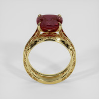 5.78 Ct. Reddish Orange Sapphire Ring, 18K Yellow Gold 3