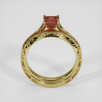 1.85 Ct. Orangish Brown Sapphire Ring, 18K Yellow Gold 3