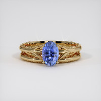 1.26 Ct. Blue Sapphire Ring, 18K Yellow Gold 1