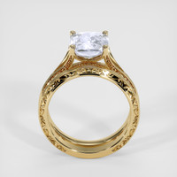 3.56 Ct. Blue Sapphire Ring, 18K Yellow Gold 3