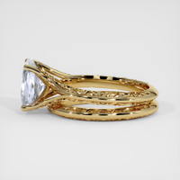 3.56 Ct. Blue Sapphire Ring, 18K Yellow Gold 4
