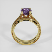 2.08 Ct. Purple Sapphire Ring, 18K Yellow Gold 3