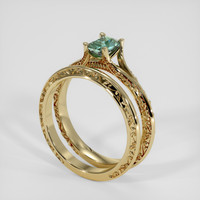 0.81 Ct. Bi Color Sapphire Ring, 18K Yellow Gold 2