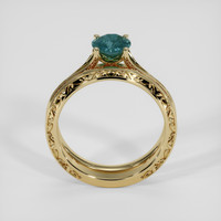 1.04 Ct. Bluish Green Sapphire Ring, 18K Yellow Gold 3