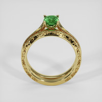 1.59 Ct. Green Sapphire Ring, 18K Yellow Gold 3