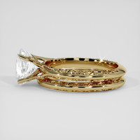 2.10 Ct. White Sapphire Ring, 18K Yellow Gold 4