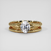 1.28 Ct. White Sapphire Ring, 18K Yellow Gold 1