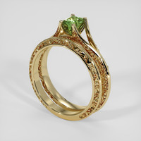 0.80 Ct. Bi Color Sapphire Ring, 18K Yellow Gold 2