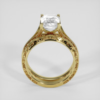 3.05 Ct. White Sapphire Ring, 18K Yellow Gold 3