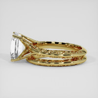 3.05 Ct. White Sapphire Ring, 18K Yellow Gold 4