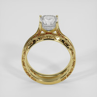 2.66 Ct. Bluish Grey Sapphire Ring, 18K Yellow Gold 3