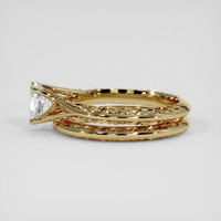 0.75 Ct. White Sapphire Ring, 18K Yellow Gold 4