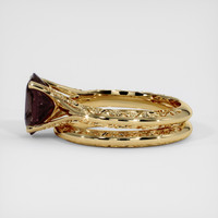 2.10 Ct. Pinkish Brown Sapphire Ring, 18K Yellow Gold 4