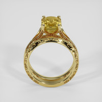 3.55 Ct. Yellowish Brown Sapphire Ring, 18K Yellow Gold 3