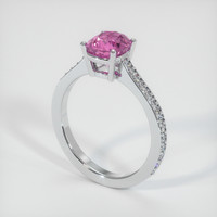1.51 Ct. Pink Sapphire Ring, Platinum 950 2
