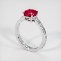 2.05 Ct. Ruby Ring, Platinum 950 2