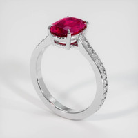 2.55 Ct. Ruby Ring, Platinum 950 2