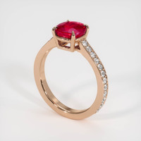 2.05 Ct. Ruby Ring, 14K Rose Gold 2