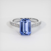 3.04 Ct. Sapphire Ring, 18K White Gold 1
